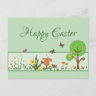 Papierfrühling Ostern Postkarte