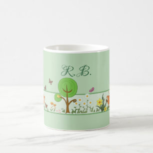 Papierfrühling personalisiert kaffeetasse