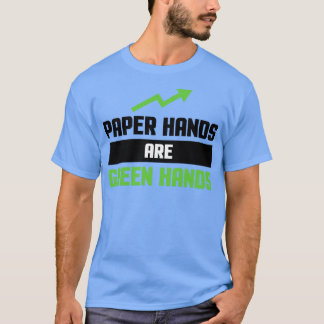 Papierhandschuhe sind grüne Hände T-Shirt
