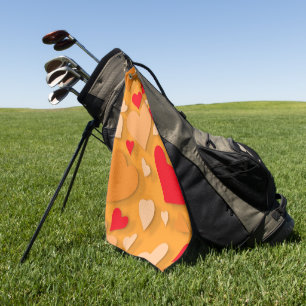 Papierherz 7 golfhandtuch