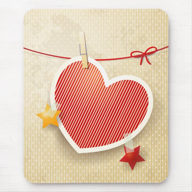 Papierherz Mousepad (Vorne)