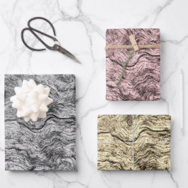 Papierhüllen: Baumrinde-Sammlung Geschenkpapier Set
