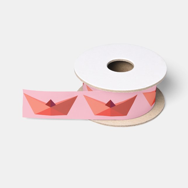 Papierhut mit breiter Grosgrain-Schleife Satinband (Spule)