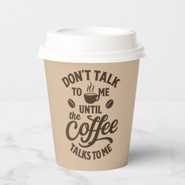 Papierkaffeetasse Pappbecher (Vorderseite)