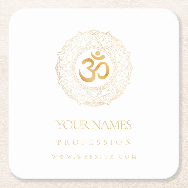 PAPIERKARTE UNTERSETZER BUSINESS CARD : GOLD MANDA (Vorderseite)