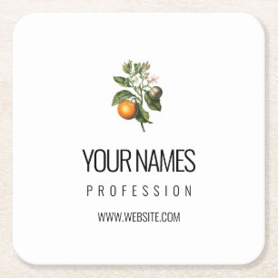 PAPIERKARTE UNTERSETZER BUSINESS CARD : ORANGE BLO