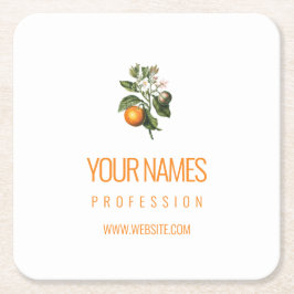 PAPIERKARTE UNTERSETZER BUSINESS CARD : ORANGE BLO