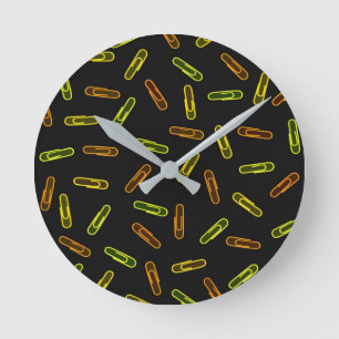Papierklammern Runde Wanduhr