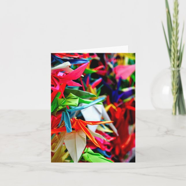 Papierkran Karte (Vorderseite)