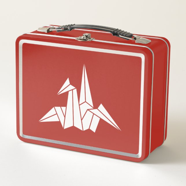 Papierkran-Lunchboxen Metall Brotdose (Vorderseite)