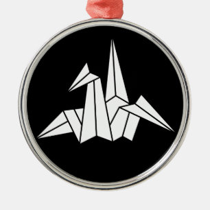 Papierkranich Ornament Aus Metall
