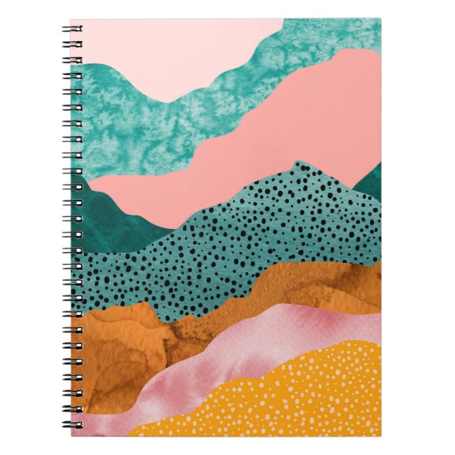 Papierlandschaft, gerippt, gerissene Kanten, Grünt Notizblock (Vorderseite)