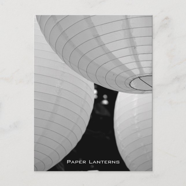 Papierlaternen Postkarte (Vorderseite)