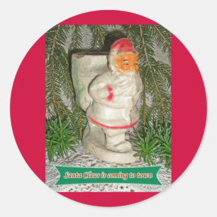 Papiermache-weiße überzogene runder aufkleber