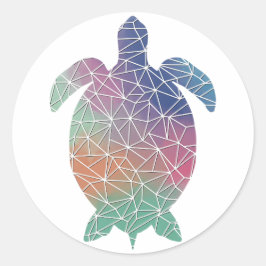 Papiermosaikschildkrötenkleber Runder Aufkleber