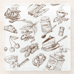 Papiermuster Glasuntersetzer