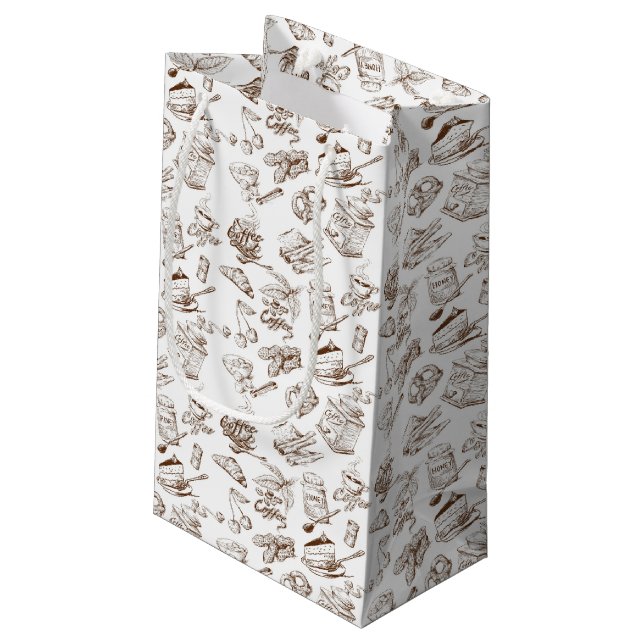 Papiermuster Kleine Geschenktüte (Rückseite Schrägansicht)