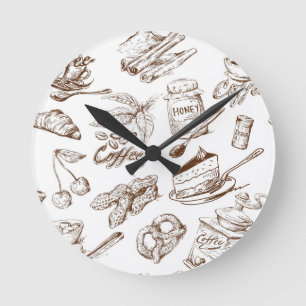 Papiermuster Runde Wanduhr