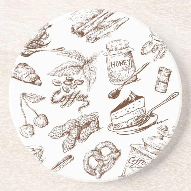 Papiermuster Sandstein Untersetzer (Vorne)