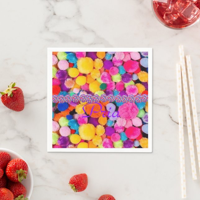 PapierNapkins, farbenfrohe Pousen Serviette (Beispiel)