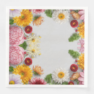 PAPIERNAPKINS,ZUHAUSE-DECORE, BLUME-DESIGN SERVIETTE