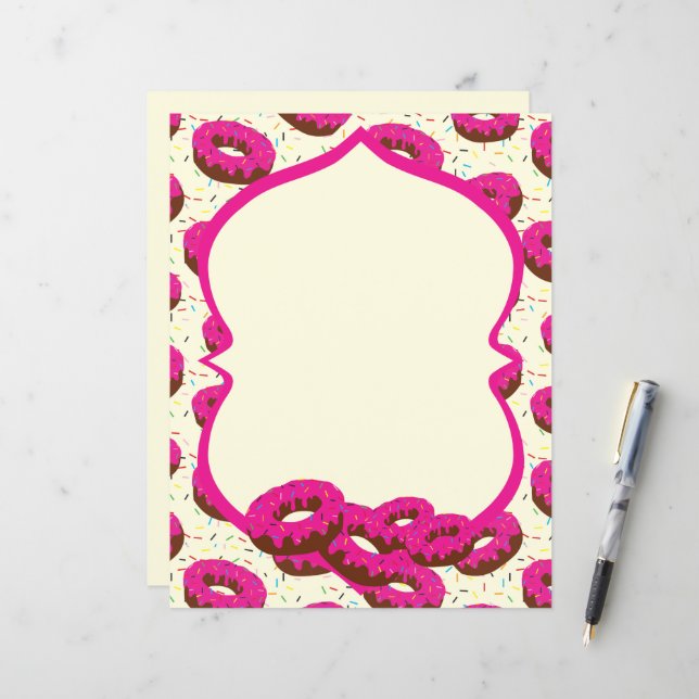 Papierpapier von Donut, nicht ausgekleidet (Vorderseite/Rückseite Beispiel)