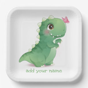 PAPIERPLATTE: BABY DINOSAUR PAPPTELLER