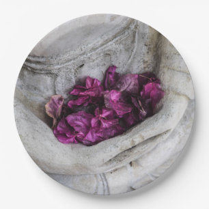 PAPIERPLATTE: BUDDHA MIT BLUSTERN PAPPTELLER