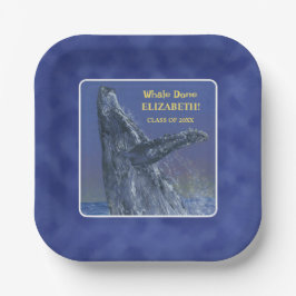 Papierplatte der Fun Whale Graduation Pappteller