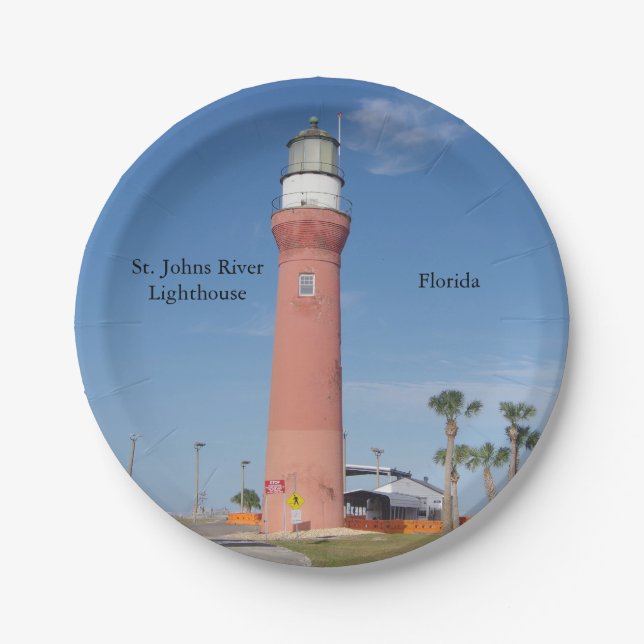 Papierplatte des St. Johns River Lighthouse Pappteller (Vorderseite)
