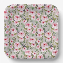 Papierplatte für Babydusche mit niedlichem Design. Pappteller