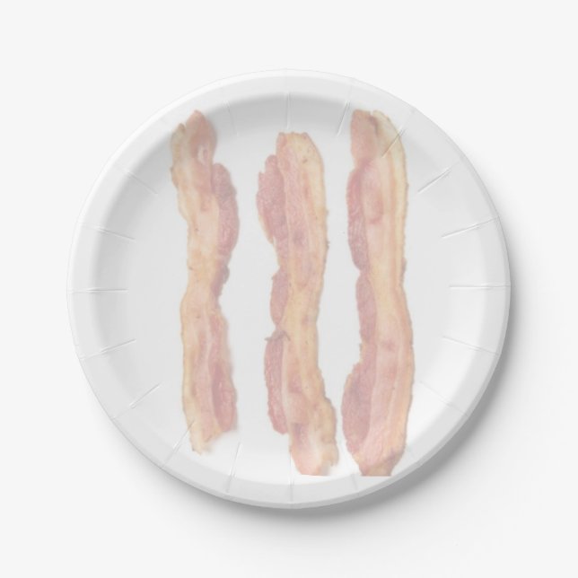 Papierplatte für Baconstreifen Pappteller (Vorderseite)