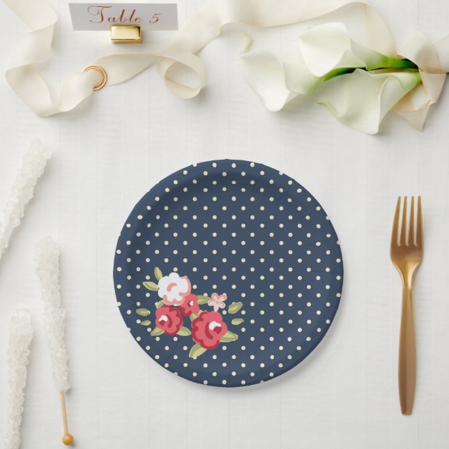 Papierplatte für blaue Rose Pappteller (Hochzeit)