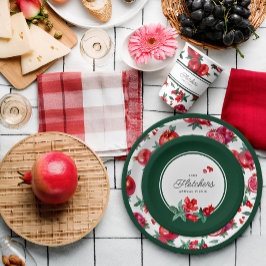 Papierplatte für botanisches Granatapfelpapier Pappteller