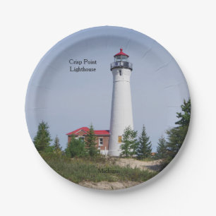 Papierplatte für Crisp Point Lighthouse Pappteller