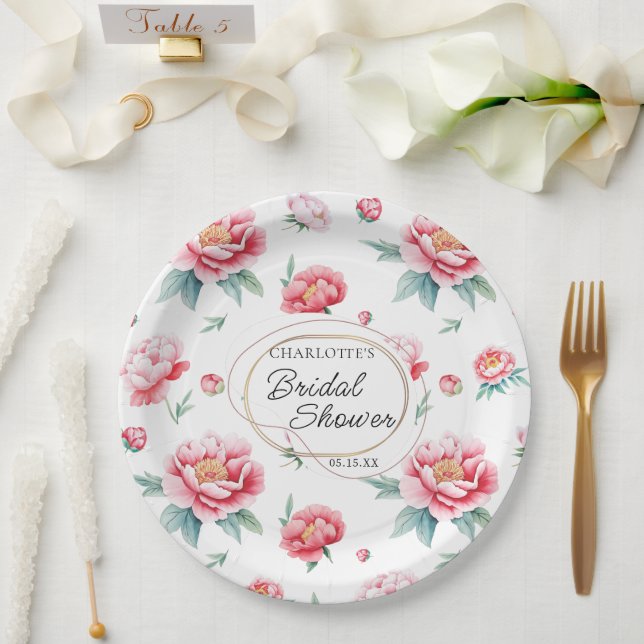 Papierplatte für den Individuelle Name von Rost-Pe Pappteller (Hochzeit)