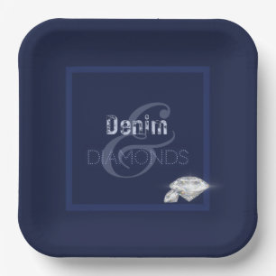 Papierplatte für Denim und Diamanten Pappteller