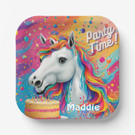 Papierplatte für Einhorn-Party Pappteller