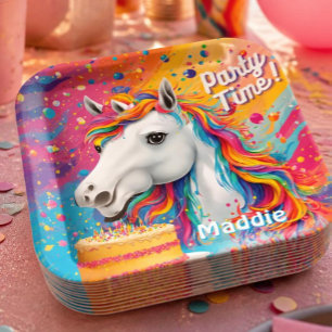 Papierplatte für Einhorn-Party Pappteller