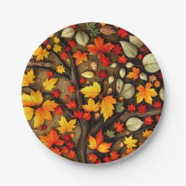 Papierplatte für Herbstleaves Pappteller