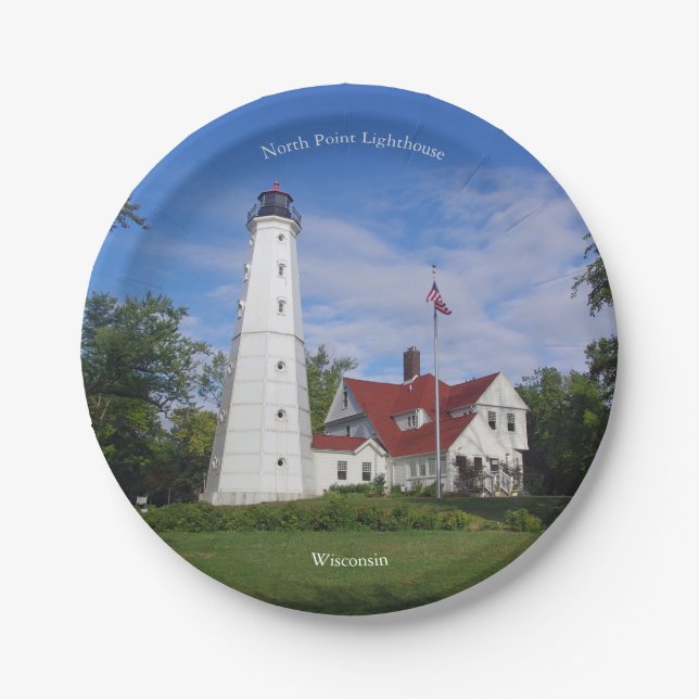 Papierplatte für Nord Point Lighthouse Pappteller (Vorderseite)