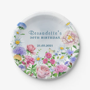 Papierplatte für rustische Blume Pappteller
