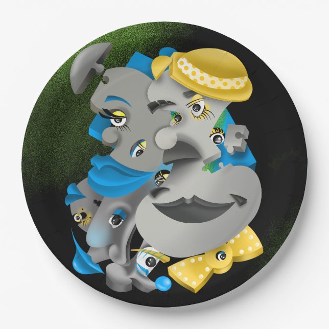 Papierplatte für Surreal Puzzle Pappteller (Vorderseite)