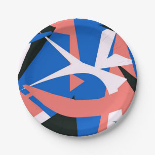 Papierplatte inspiriert durch Matisse Pappteller