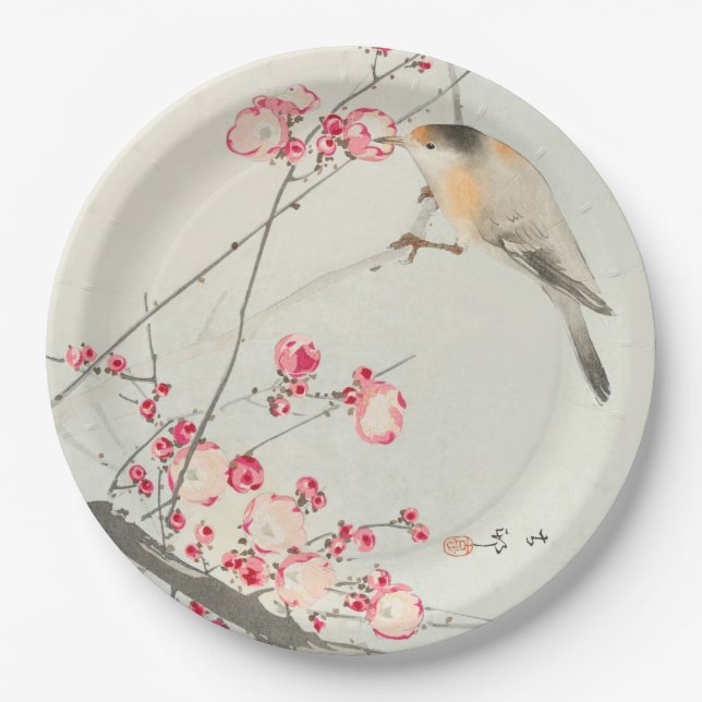 PAPIERPLATTE: JAPANESE WOODBLOCK : OHARA KOSON PAPPTELLER (Vorderseite)