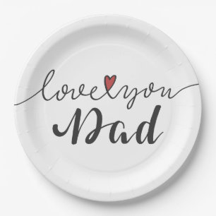 Papierplatte Liebe-Sie Vater-glückliche des Pappteller