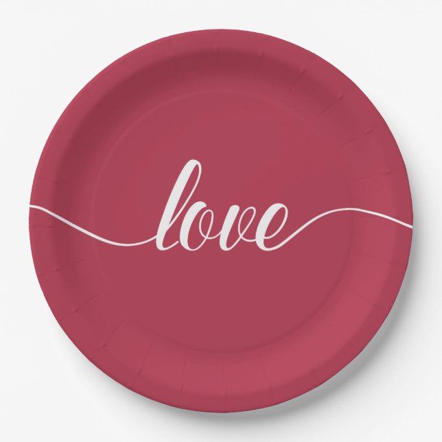 Papierplatte Liebevalentines Tagesder Pappteller (Vorderseite)