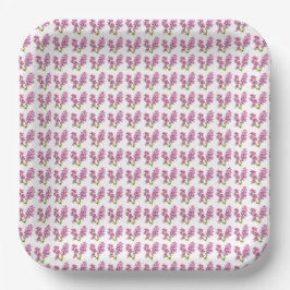 Papierplatte - Mehrere Lilacs in Reihen Pappteller