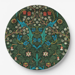 PAPIERPLATTE MIT WILLIAM MORRIS "TULIPS"-DESIGN PAPPTELLER