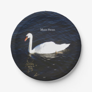 Papierplatte Mute Swan Pappteller